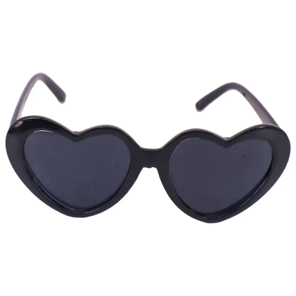 Dog Cat Pet Heart-shaped Sunglasses - Black