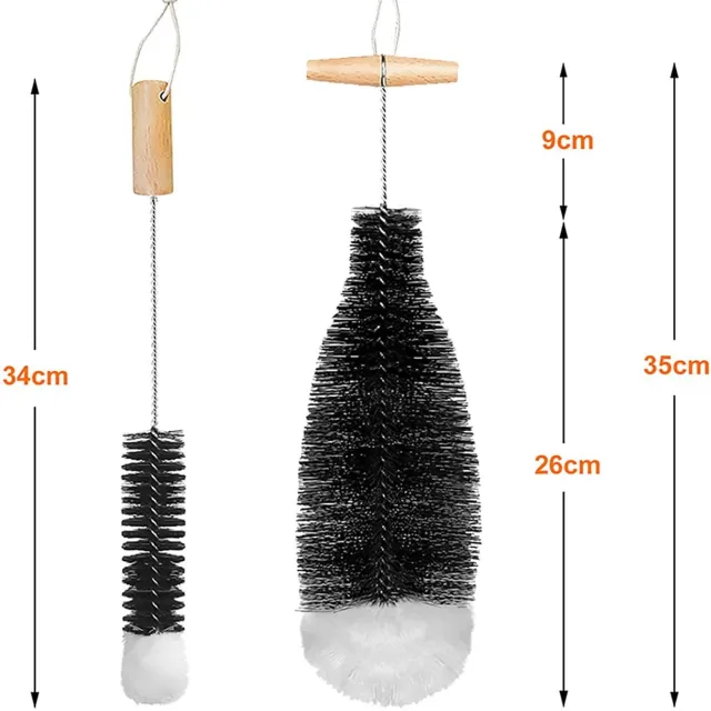 Cotton Yarn Coconut Palm Palm Sisal Hemp Brush 2Pcs Dual Handles - Shop at LoveMi