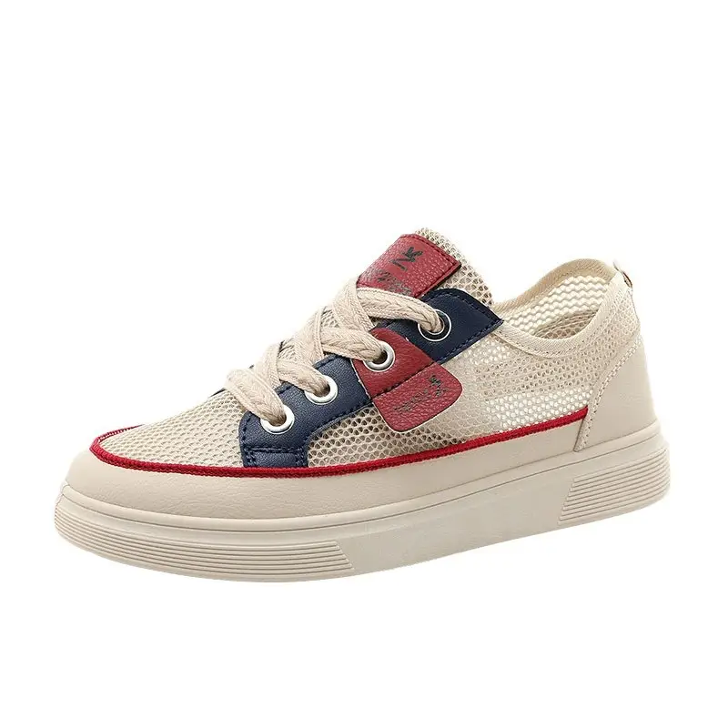 Breathable Mesh Round-toe Patchwork Casual Sneakers