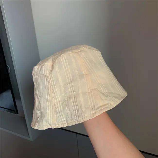 Women's Retro Sun Protection Vertical Stripes Versatile Fisherman Hat
