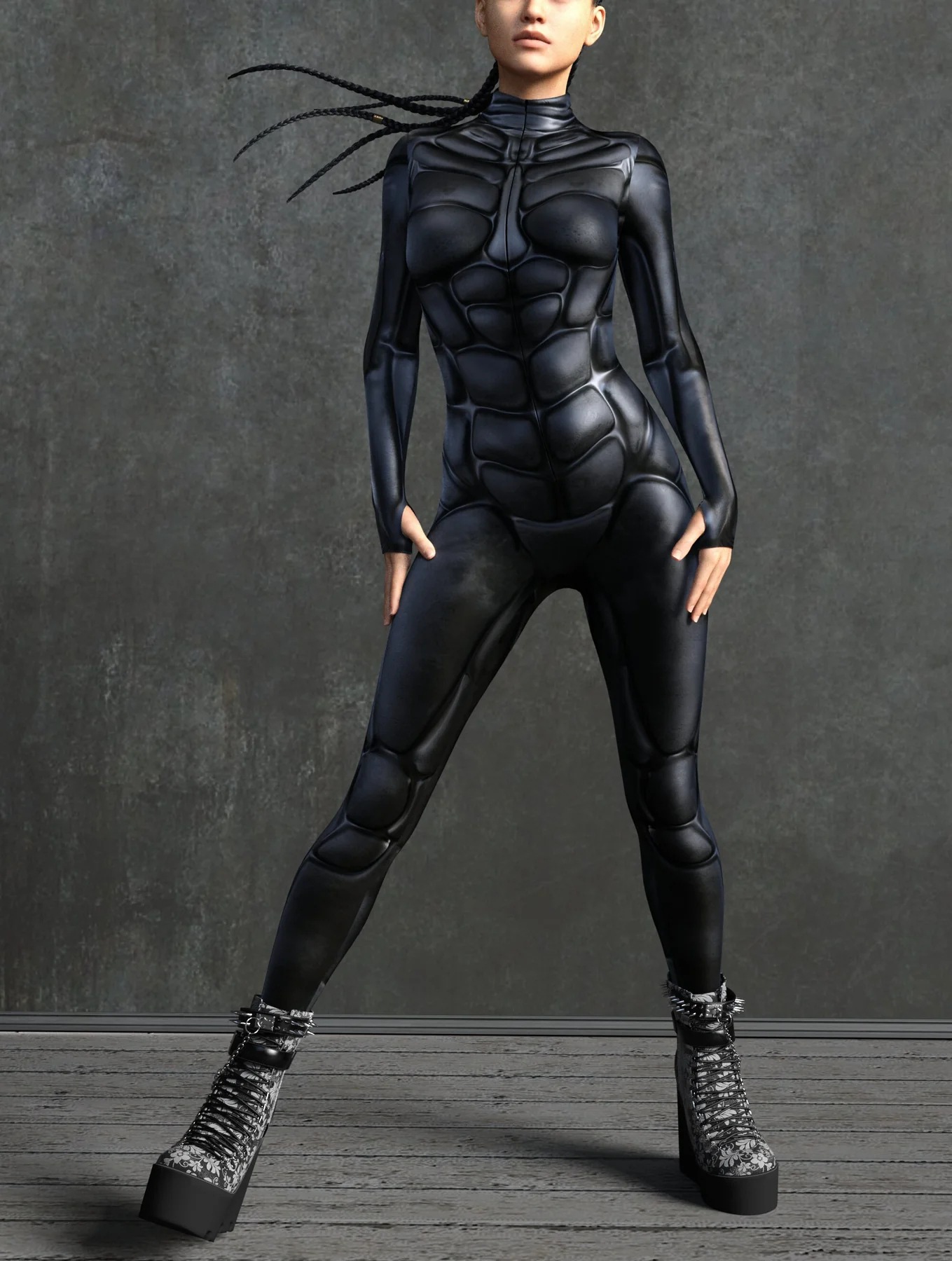 Black Mecha Jumpsuit