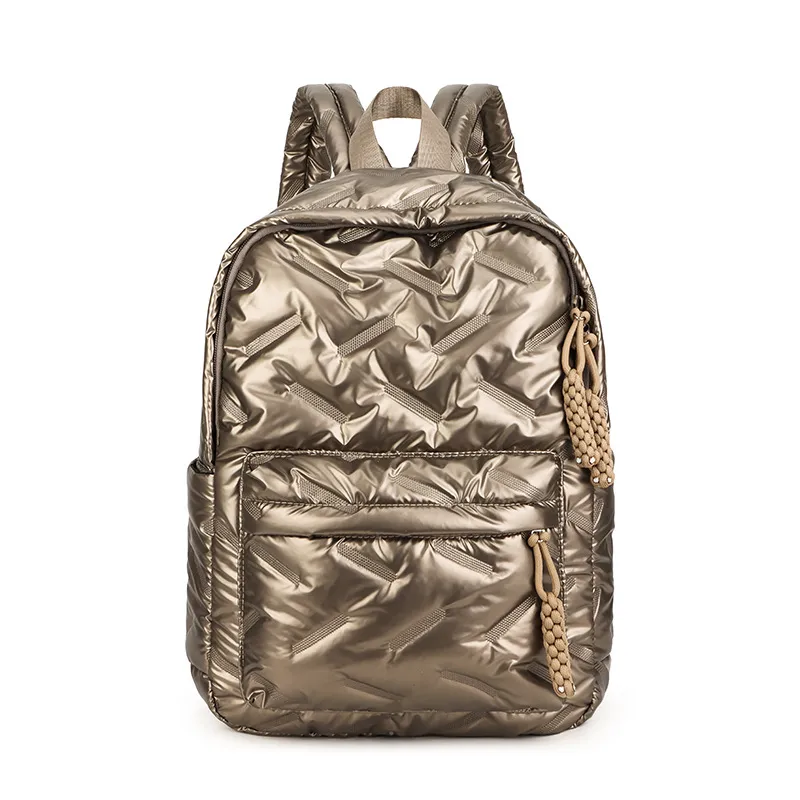 Fashion Large Capacity Cotton Backpack - Gold