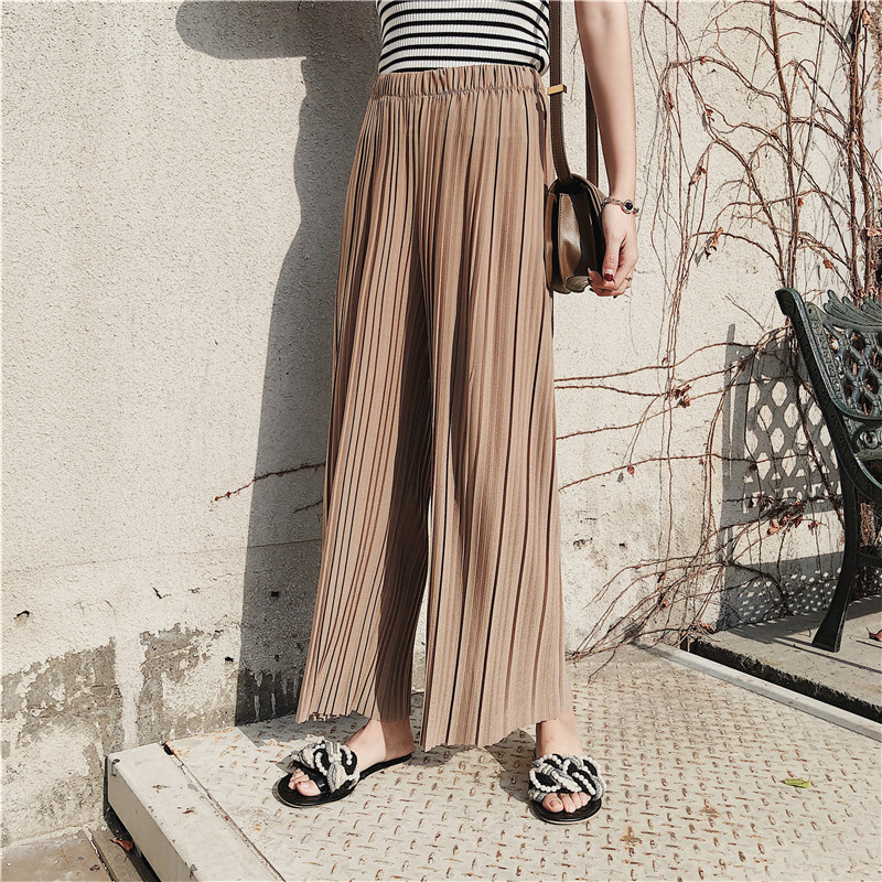 Title 26, High waist pleated chiffon wide-leg pants