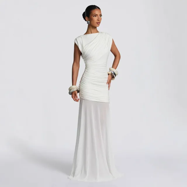 Fashion French Style Temperament Satin Dress Women White - Shop at LoveMi