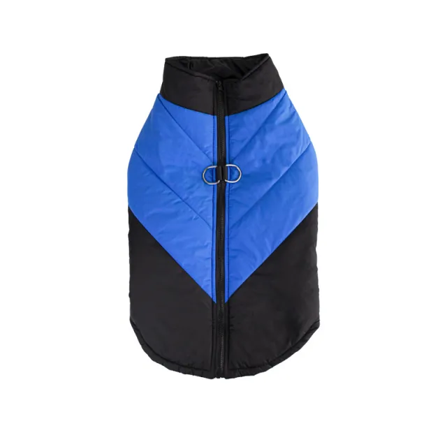 Cross border Pet Clothing Thickened Warm Dog Cotton Vest Autumn And Winter Pet Dog Clothes In Stock Black Blue - Shop at LoveMi