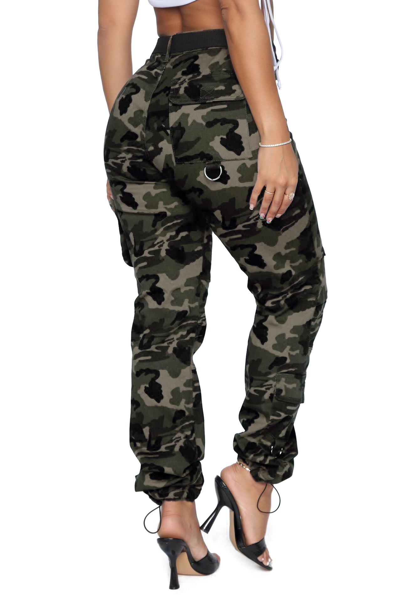 Title 12, Denim Camouflage Cargo Pants Jeans Casual