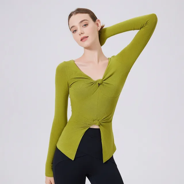 Fashion Women's Yoga Training Sports T shirt Phosphorescent Green Algae - Shop at LoveMi