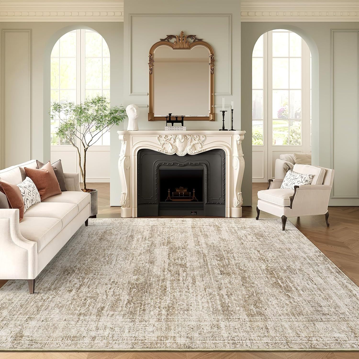 Dirt- And Wear-resistant Crystal Velvet Floor Mat For The Living Room