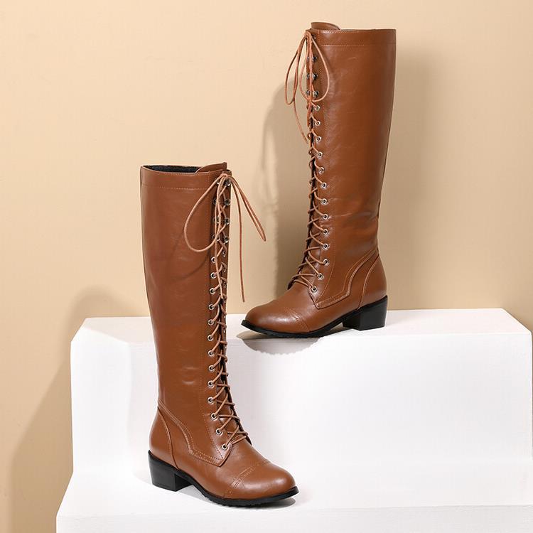 Womens Over-the-knee Boots With Crisscross Straps