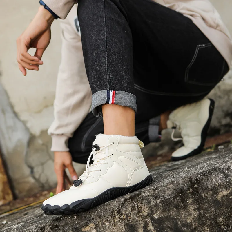 Couple Fleece-lined Hiking Shoes Non-slip Casual