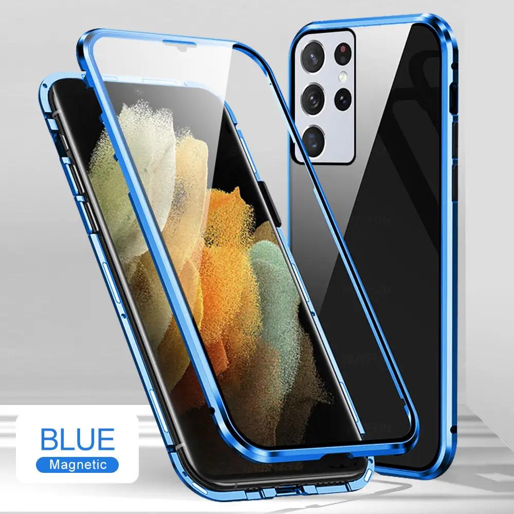 S23Ultra Double-sided Glass Magnetic King Phone Case