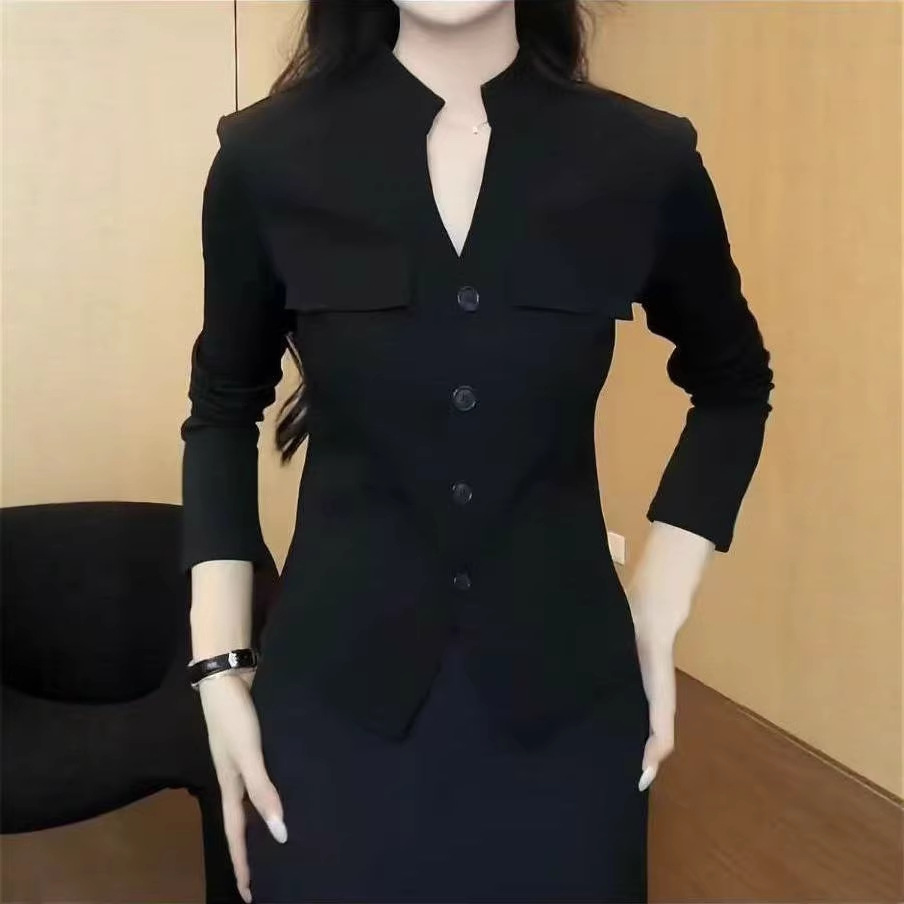Niche French-style Waist-cinching Slimming Blouse For Women