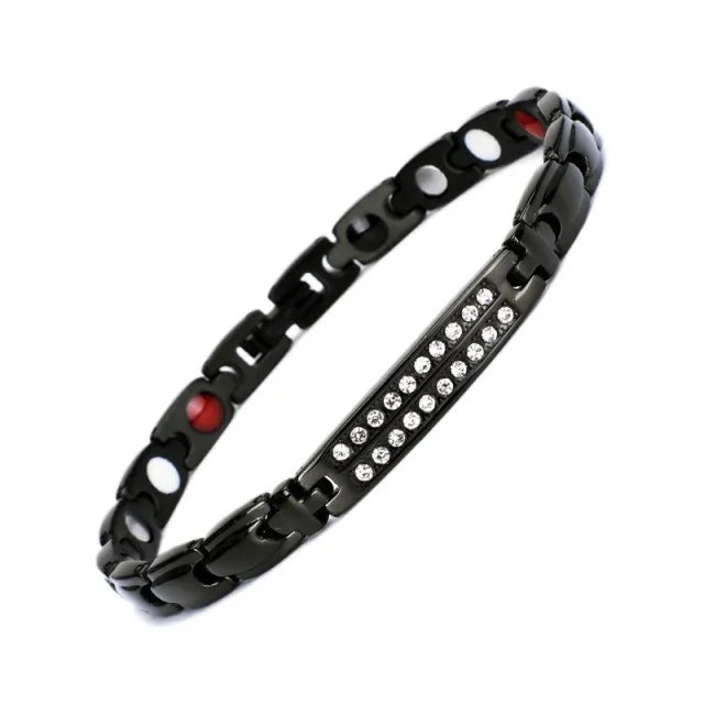 Cross CNC Diamond Magnet Bracelet Radiation Protection Black - Shop at LoveMi