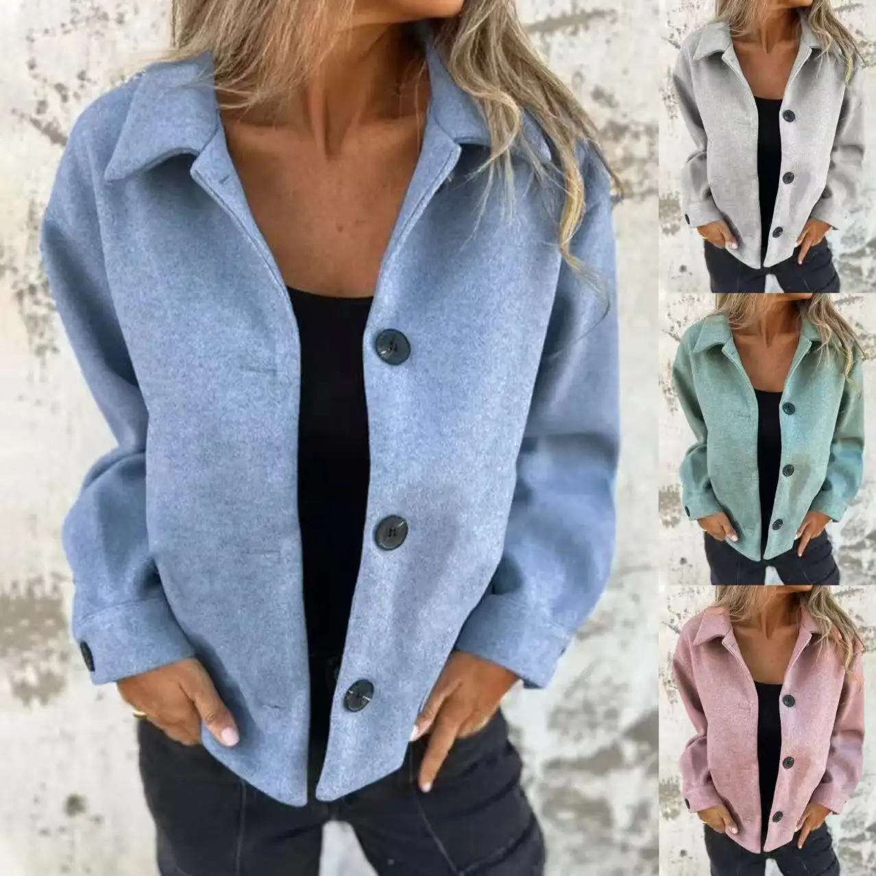Casual Chic Womens Sophisticated Vintage Solid-color Wool