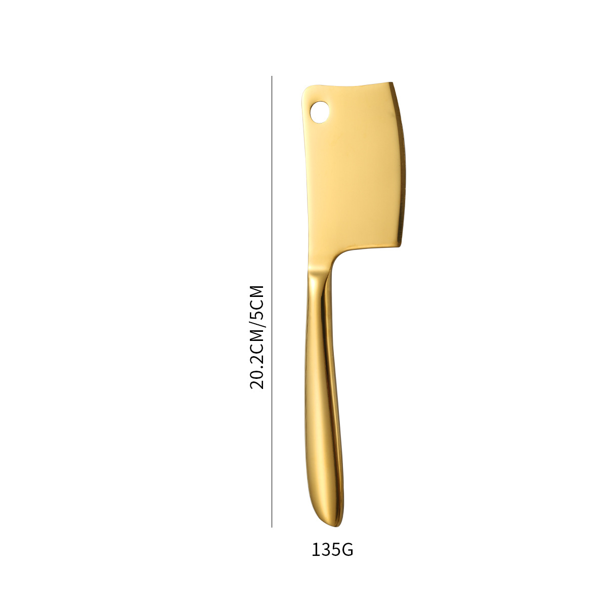 Cheese Square Knife Gold