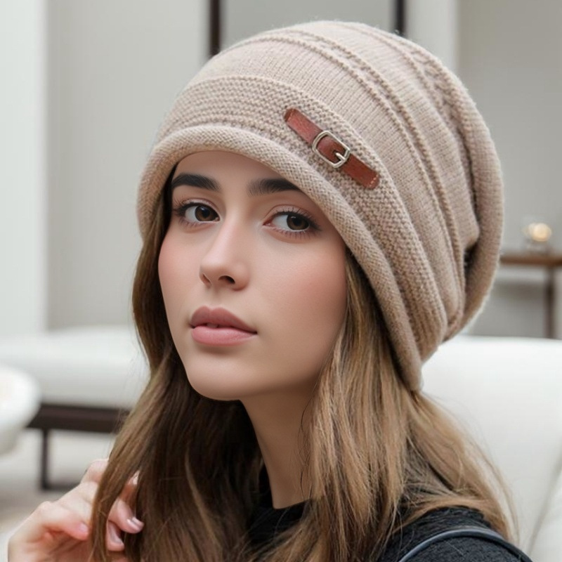 Womens Knitted Wool Hat For Fall And Winter