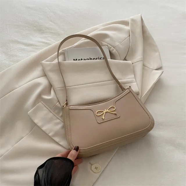Portable Shoulder Western Style Baguette Bag Khaki - Shop at LoveMi