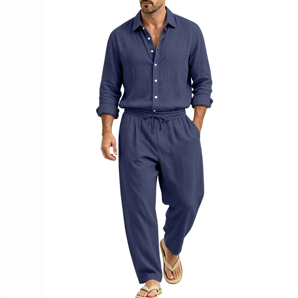 Linen Shirt and Trouser Set, picture 3 of 10