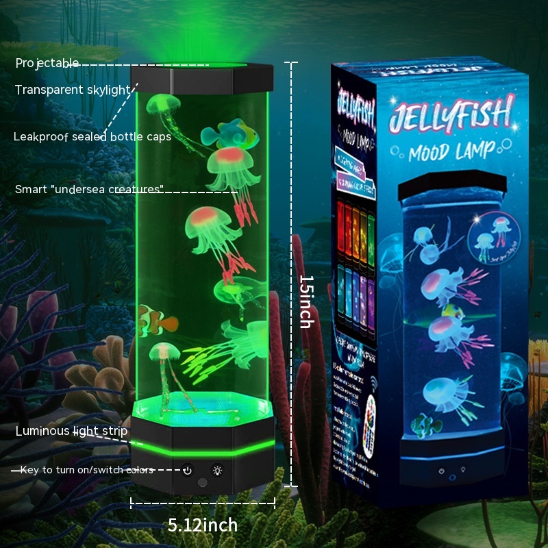 LED Jellyfish Lava Lamp, 20 Color Changing Jellyfish Aquarium Tank With