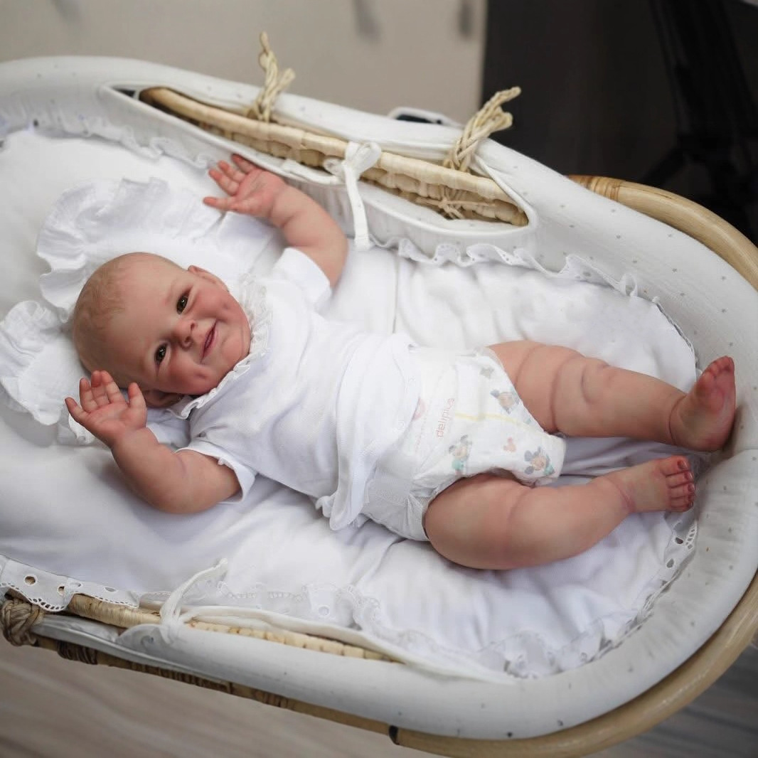 Short-sleeved White Romper Reborn Doll