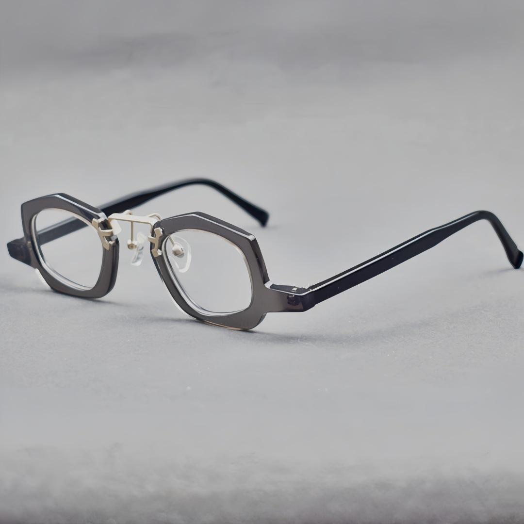 Retro Niche Acetate Eyeglass Frames - Unisex Optical Glasses with Classic Design for Daily Wear - detail 10