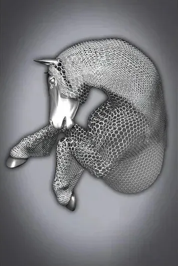 Metal Sculpture Art Abstract Poster Canvas Painting Core E Canvas Only - Shop at LoveMi