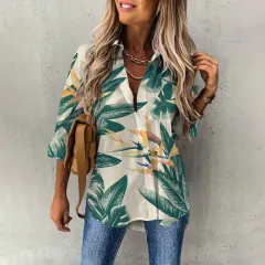 Women's Casual Digital Printing Large Upper Garment Shirt - B25Sfxzh231911M-3Xl - View 1
