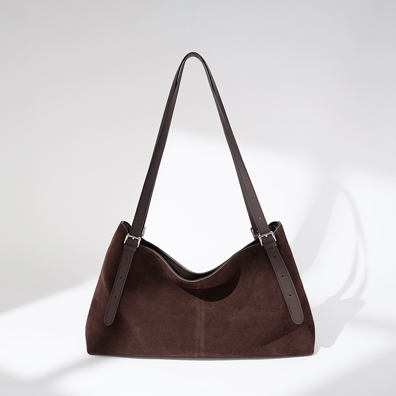 Womens Large Capacity Suede Suede-Effect Tote Bag