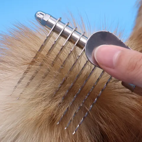 Pet Grooming Brush for Removing Knots and Loose Fur