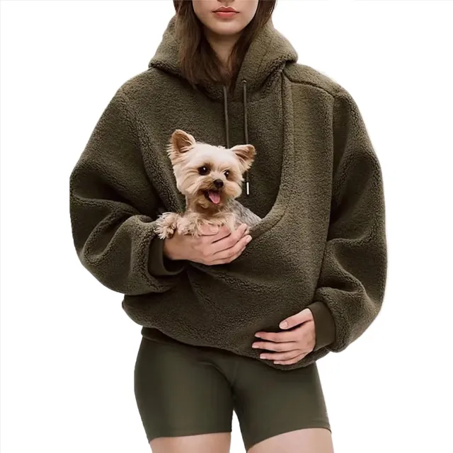 New Women's Loose Plaid Pullover Fleece Sweatshirt Brown - Shop at LoveMi