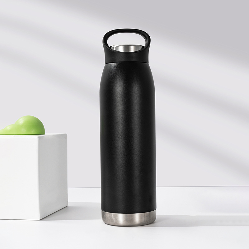 American-style Portable Handle Water Bottle 304 Stainless Steel For Car Use