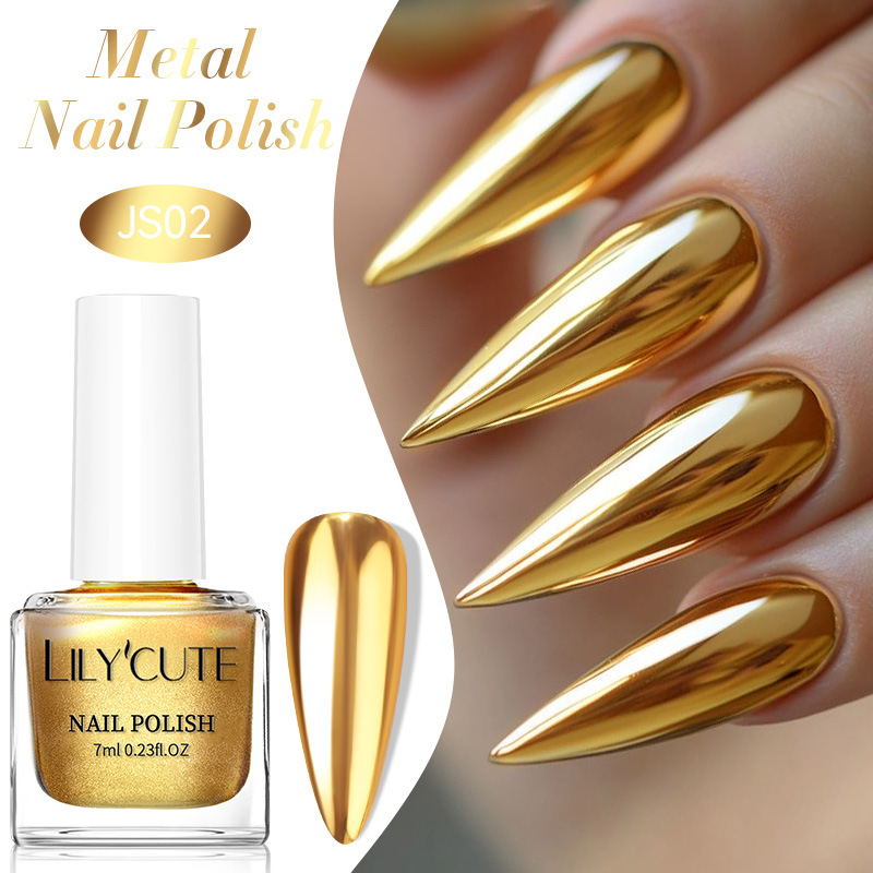 Quick-dry Metallic Mirror Nail Polish, No Baking Required 7