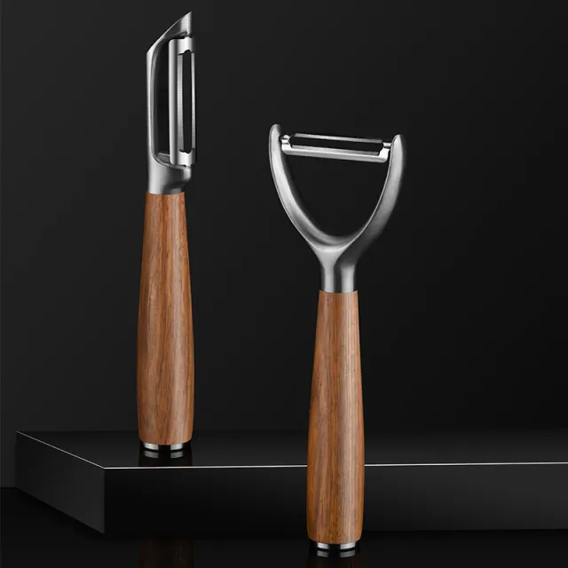 Household Minimalist 304 Stainless Steel Rosewood Peeler Set - Shop at LoveMi
