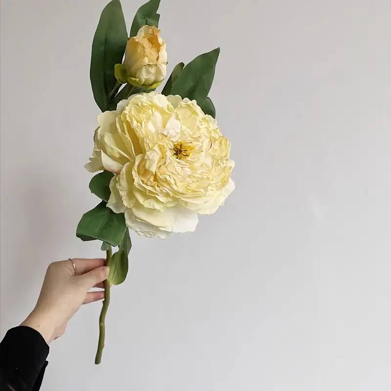 Simulation Peony Flower Focus Edge Decoration Advanced Sense