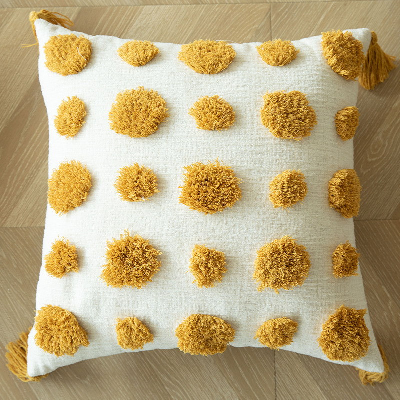 Bohemian-style Pillow Set For The Living Room Sofa With Tassels