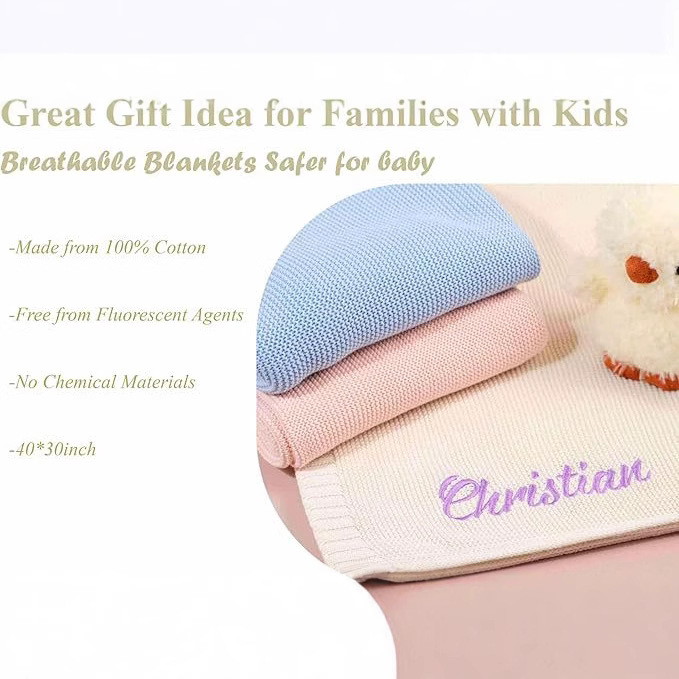 Baby Knitted Cotton Nap Blanket