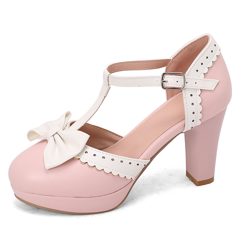 Bow-embellished Closed-toe Hollow-out High-heeled Sandals