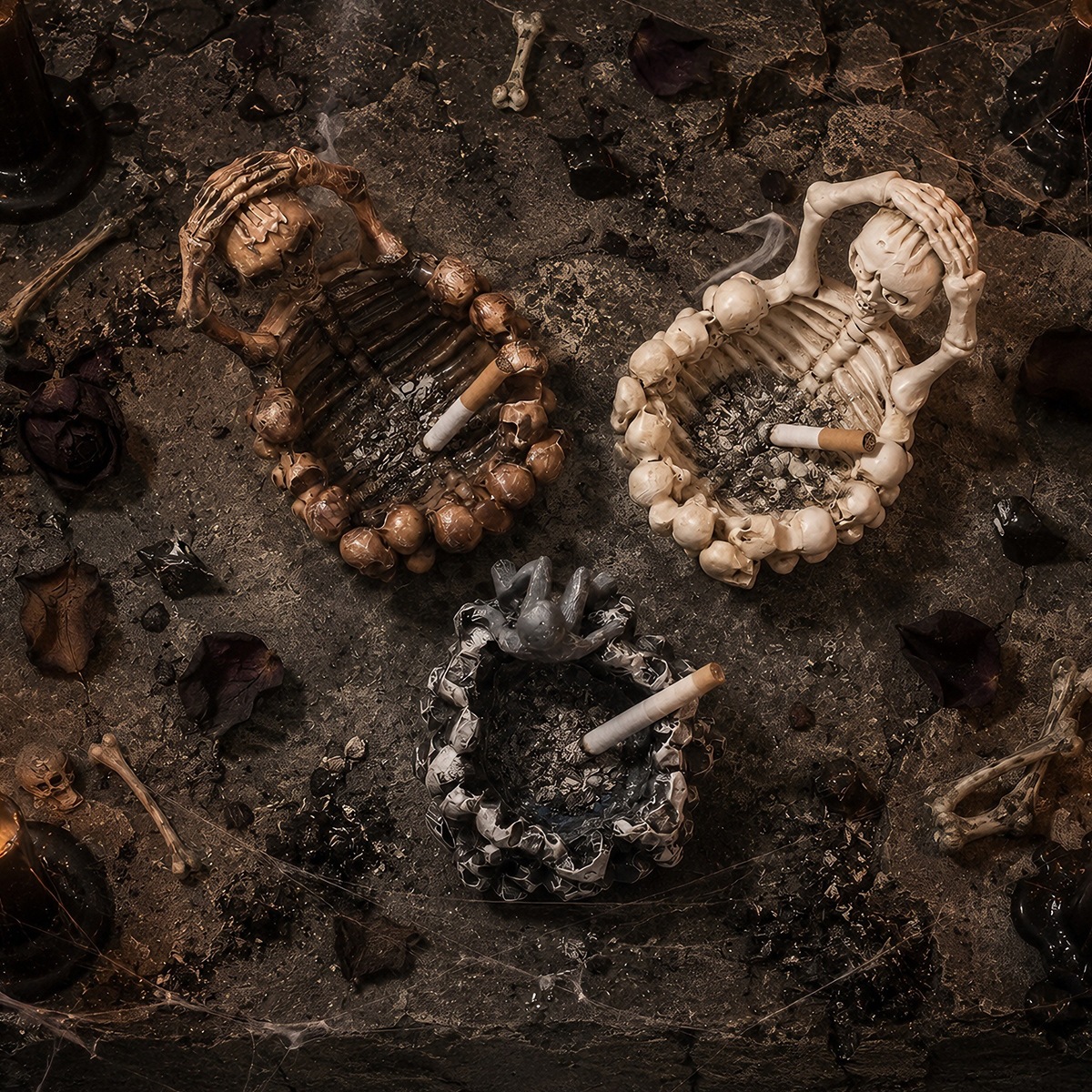 Halloween Dark-style Skull Ashtray Decoration