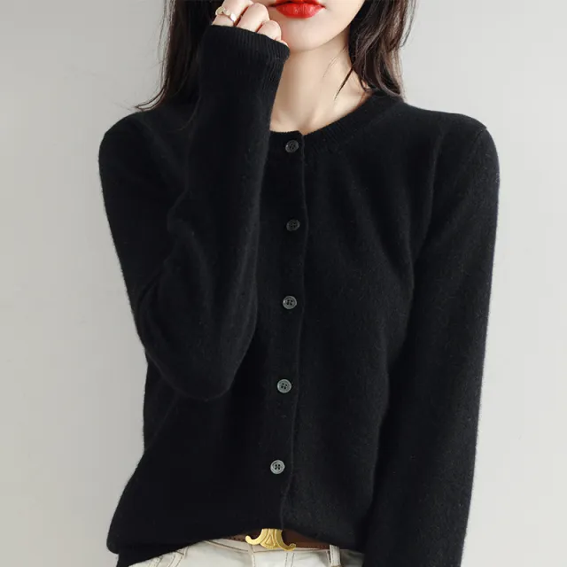 Women's Cardigan Sweater Coat Short Knitwear Black - Shop at LoveMi