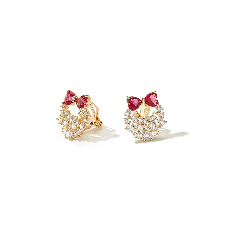 Bow Stud Earrings Female Fashion Ear Clip