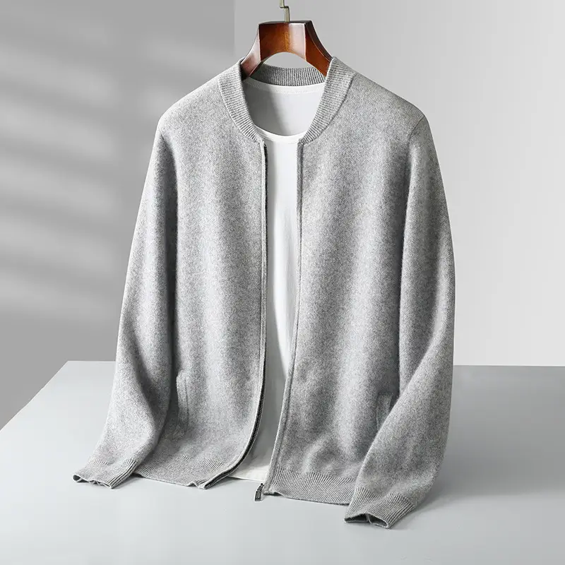 Round Neck Top Men's Cardigan Coat