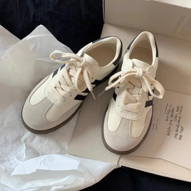 Women's Autumn New Soft Bottom Lightweight All matching Casual Sports Easy Wear Borad Shoe Beige - Shop at LoveMi
