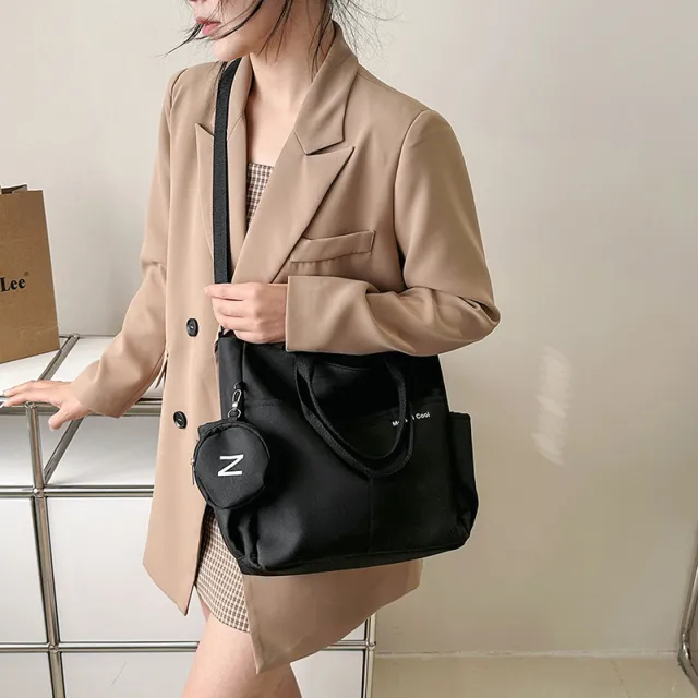 Women Shoulder Crossbody Bag Canvas Tote Messenger Bag Ladies Hand Bags Female Handbag Black - Shop at LoveMi