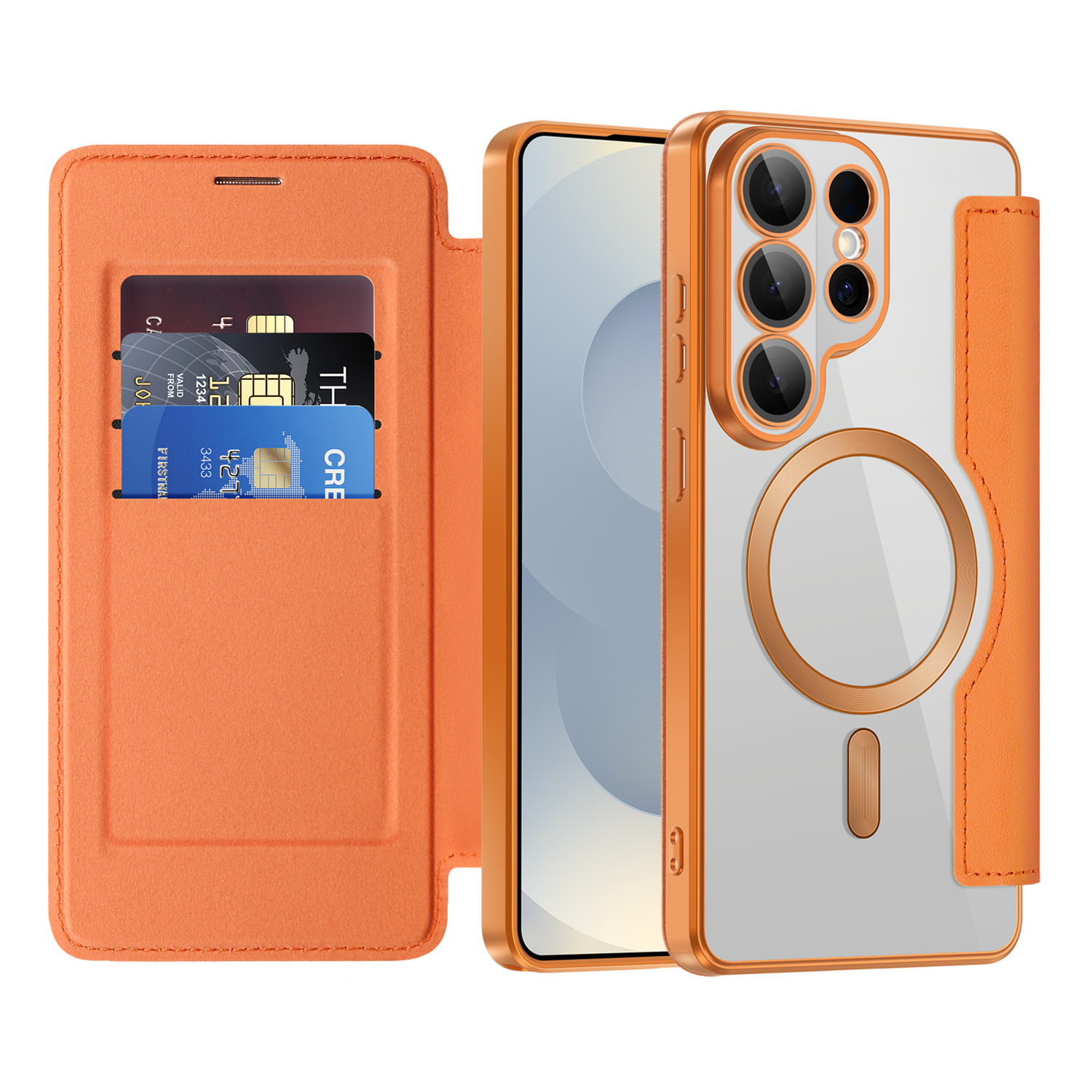 Magnetic Flip Leather Case Drop Proof Protective Phone Case 3
