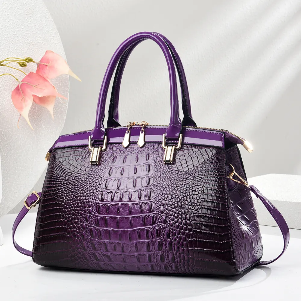 Patent Leather Large-Capacity Commuter Handbag