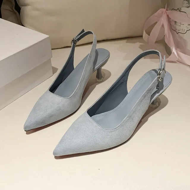Spring And Summer Stiletto Heel Pointed High Heels Blue - Shop at LoveMi