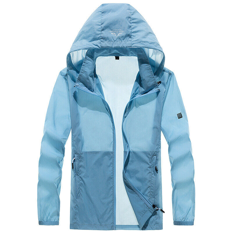 Ice-silk Sun-protective Jacket For Men Detachable For Summer Outdoor Use