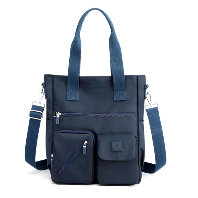 Nylon Simple Large Capacity Portable Messenger Bag Blue - Shop at LoveMi