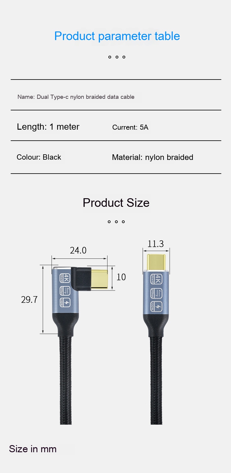Double Type-C Full-function Data Cable Fast Charging - Image 7