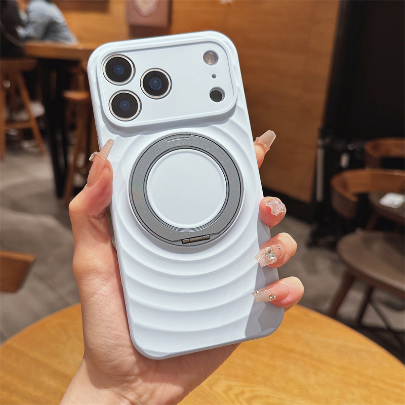 Wavy-pattern Liquid Silicone Phone Case 9